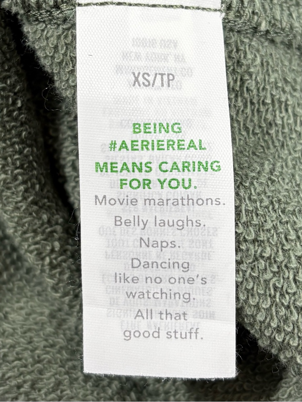 aerie Green Kangaroo Pocket Pullover Sweatshirt (XS) - Picture 7 of 8